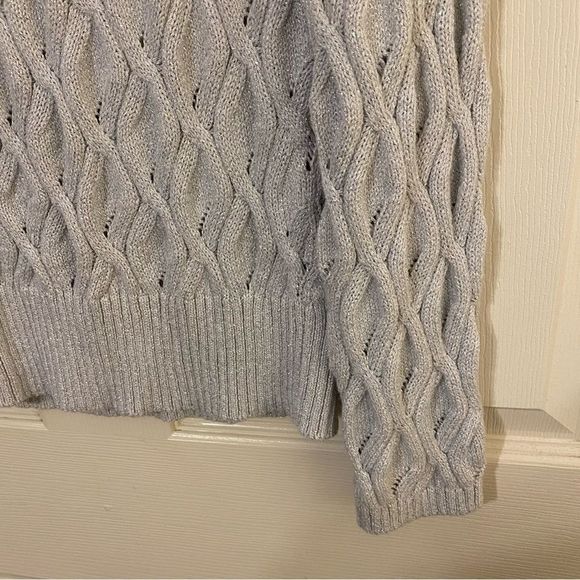 Awesome silver glittery loft sweater - Picture 2 of 4